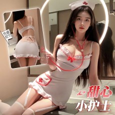 【天猫】曼烟情趣内衣女性感软萌可爱吊带露背护士制服诱惑1786