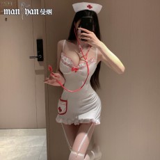 【天猫】曼烟情趣内衣女性感软萌可爱吊带露背护士制服诱惑1786
